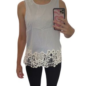 Crochet Trimmed Striped Summer Top